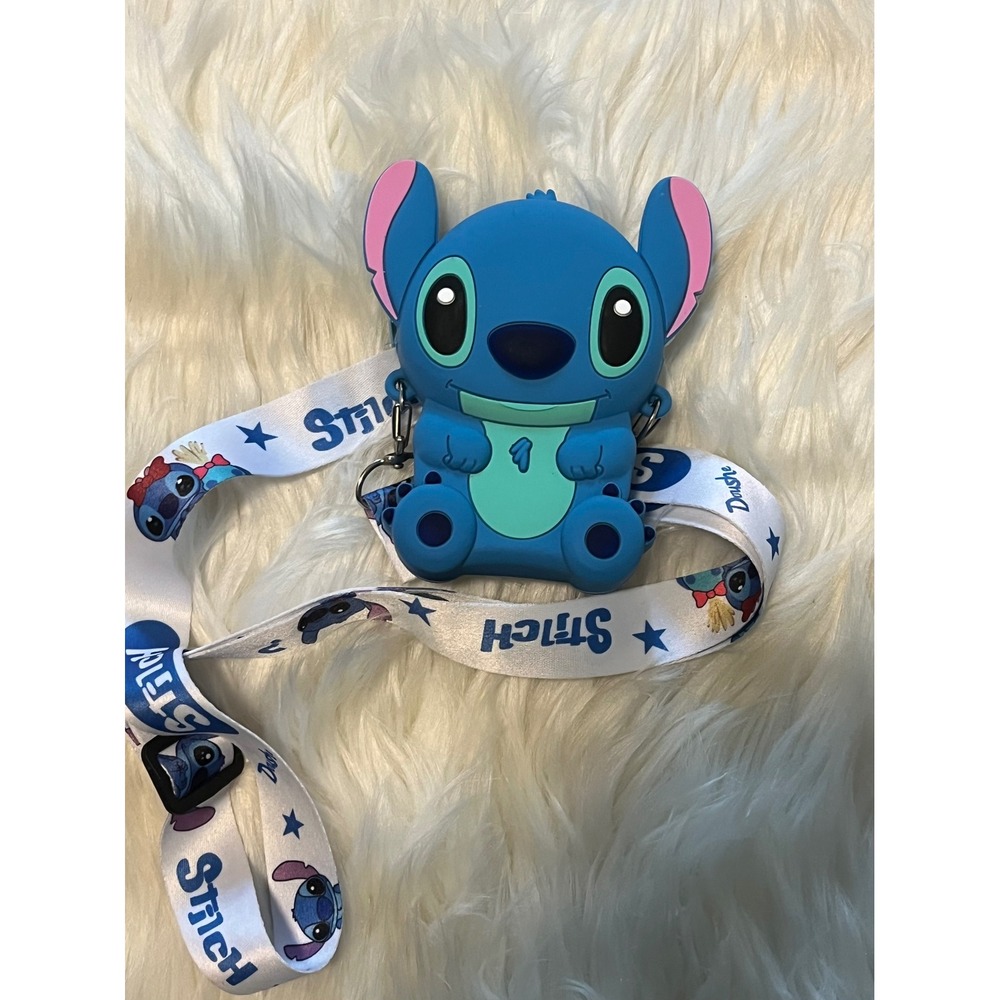 Disney Stitch Purse Adjustable Straps Crossbody Silicone